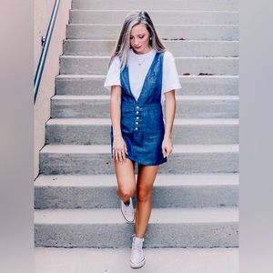 denim overall dress